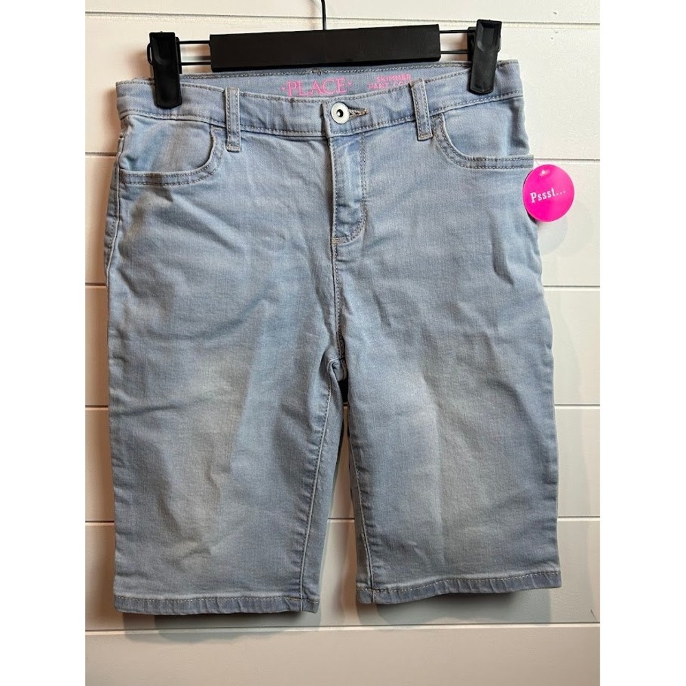 The Children's Place Girls Skimmer Pant Court Light Blue Wash Shorts Size 12‎